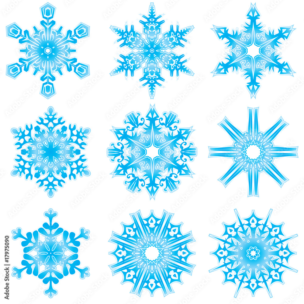 snowflakes set snowflakes set