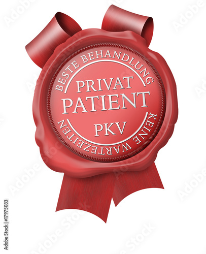 siegel button privatpatient pkv private krankenversicherung photo