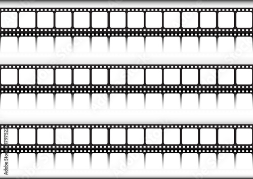 Film strips in a row