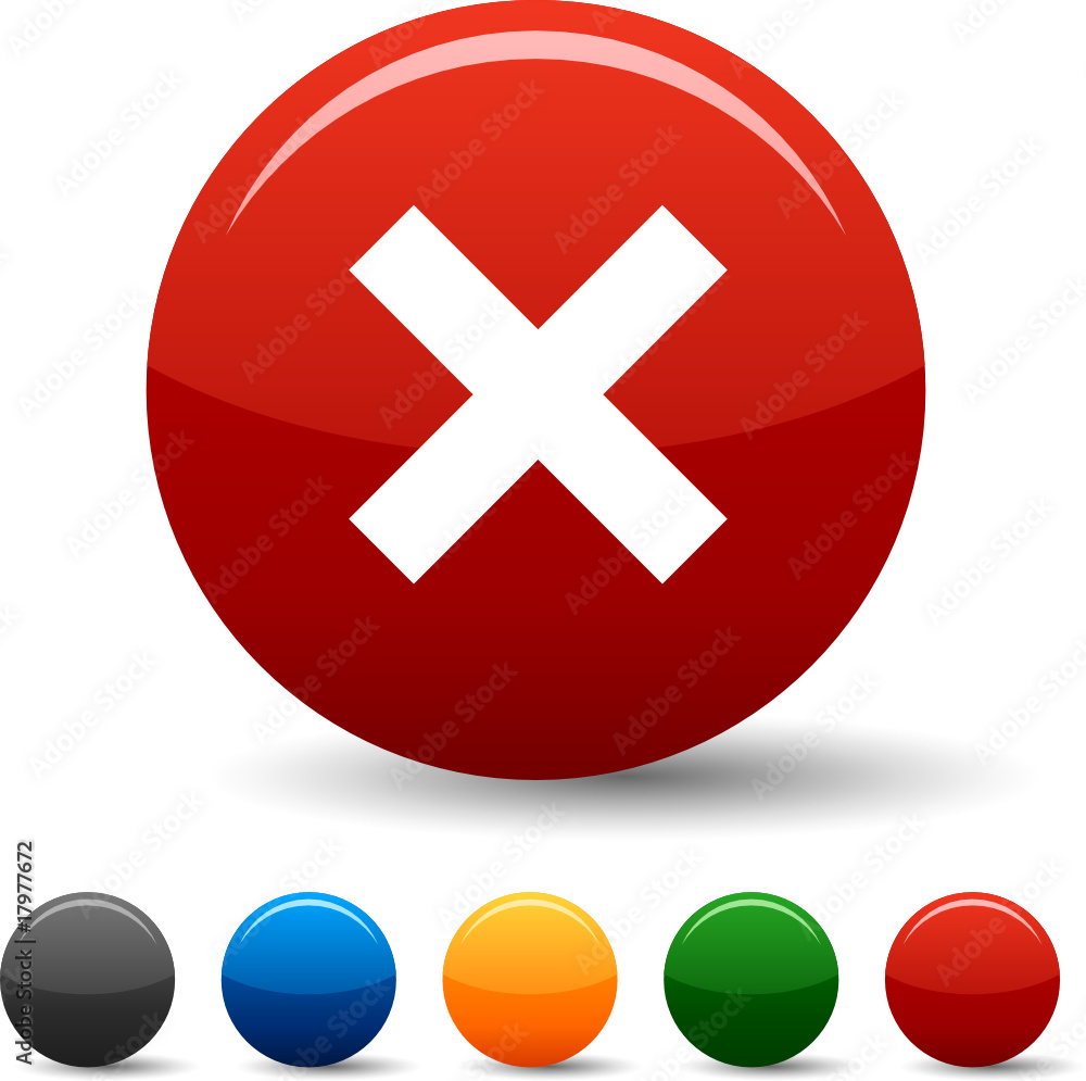 Abort icon set. Vector illustration Abort icon set. Vector illustration