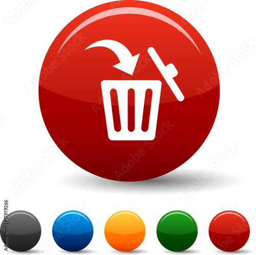 Delete icon set. Vector illustration