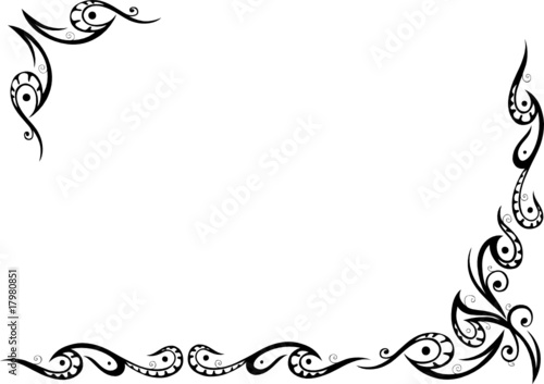 floral border, background, flowers, Blumen, Ranke, filigran