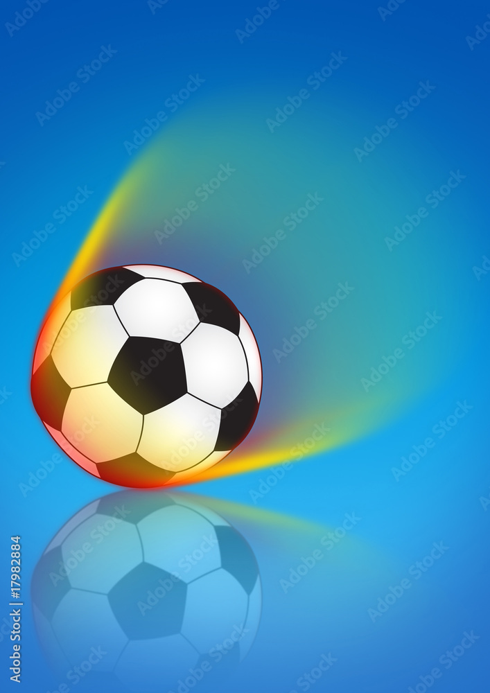 Obraz premium Soccer ball in flame