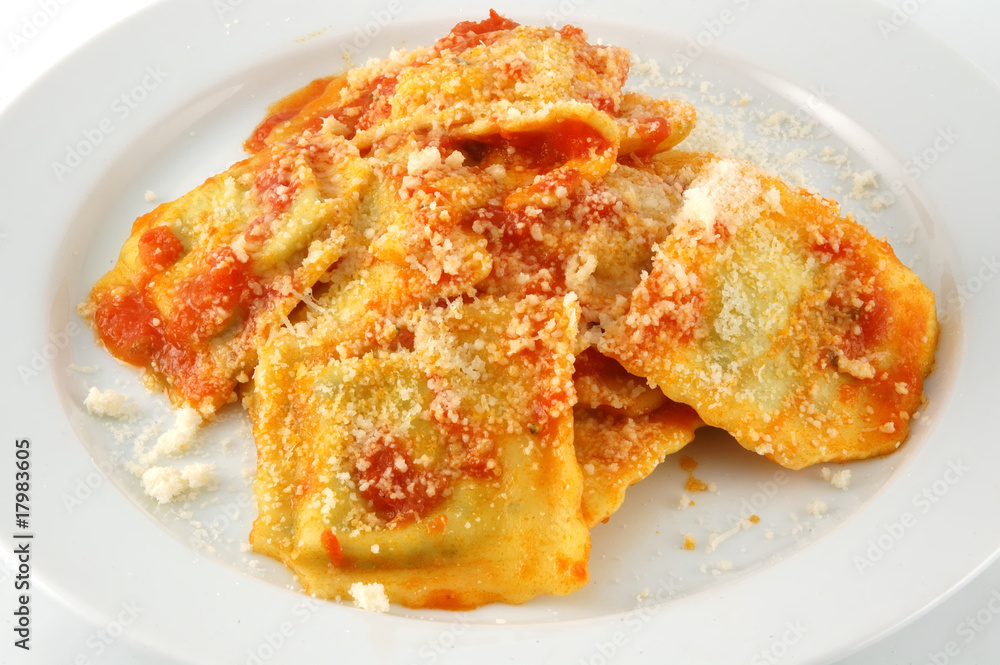 Ravioli isolated in white background