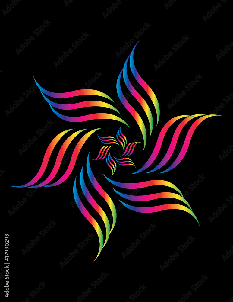 Obraz premium Rainbow Pinwheel
