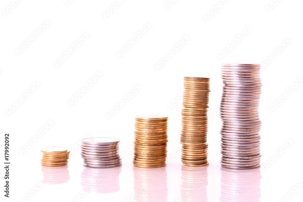 Coins isolated on white background Coins isolated on white background