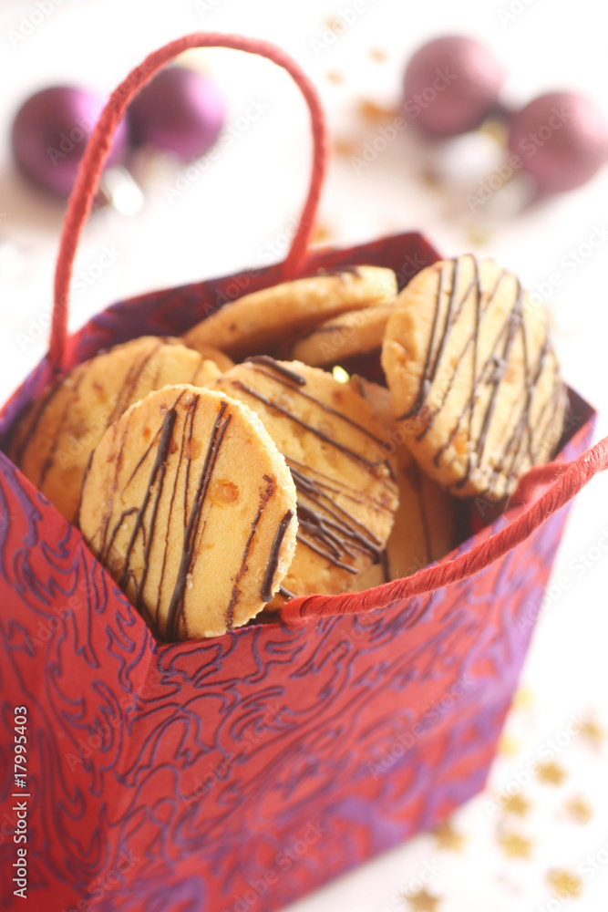 Christmas Biscuits in a Gift Bag
