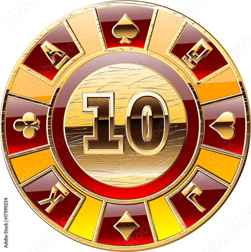 casino's decorative golden coin