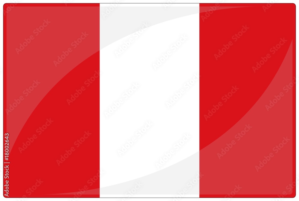 Fototapeta premium drapeau glassy pérou peru flag