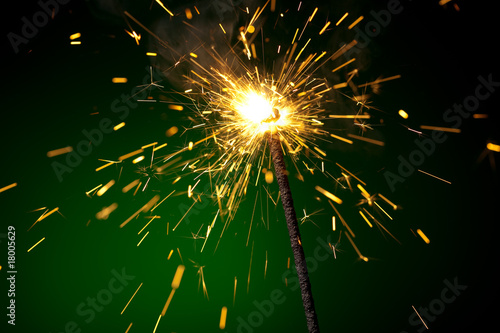 burning sparkler