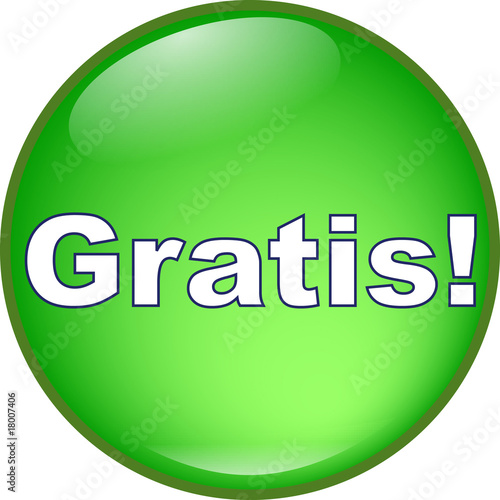 Button GRATIS ! grün