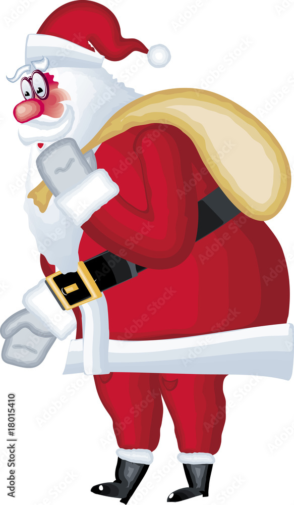 Vector illustration of posing Santa Claus Vector illustration of posing Santa Claus