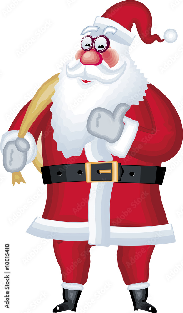 Vector illustration of posing Santa Claus Vector illustration of posing Santa Claus