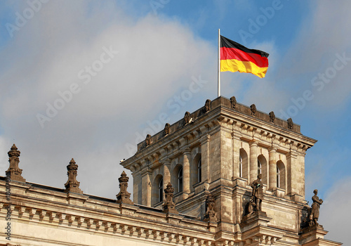 Fahne auf dem Reichstag