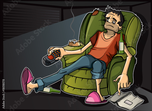 Man in depressed