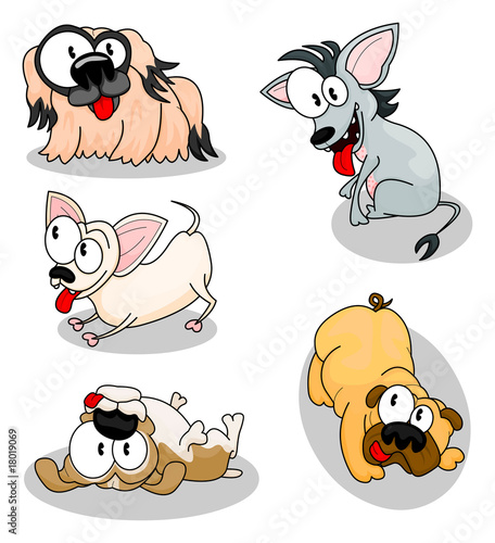 Fototapeta Naklejka Na Ścianę i Meble -  Cartoon dogs