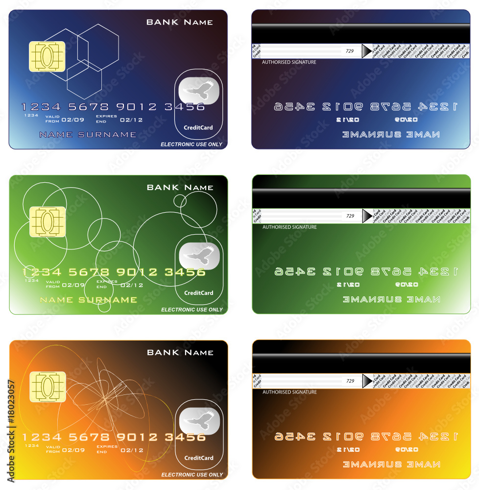 Obraz premium Credit cards design