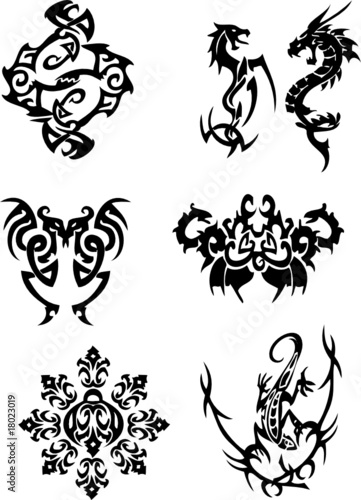 Wallpaper Mural Abstract vector signs, symbols, tattoo Torontodigital.ca