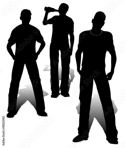 Aggressive teenagers group