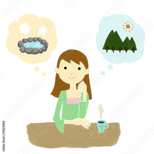 旅先を悩む女の子