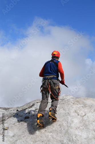 climber on a glacier
