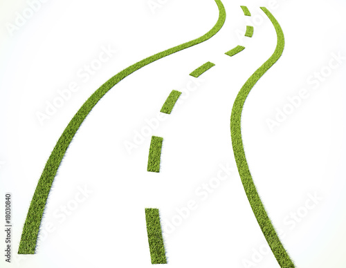 Grass road - sustainable transport concept