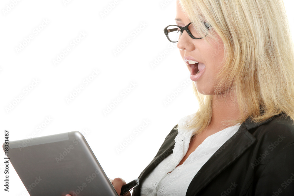 Portrait of a beautiful business woman holding laptop Portrait of a beautiful business woman holding laptop