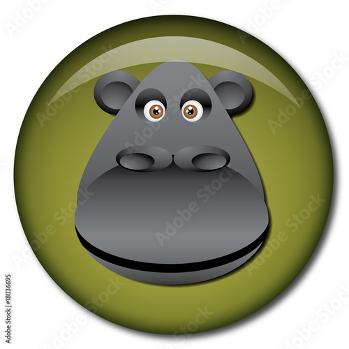 Chapa cabeza de gorila