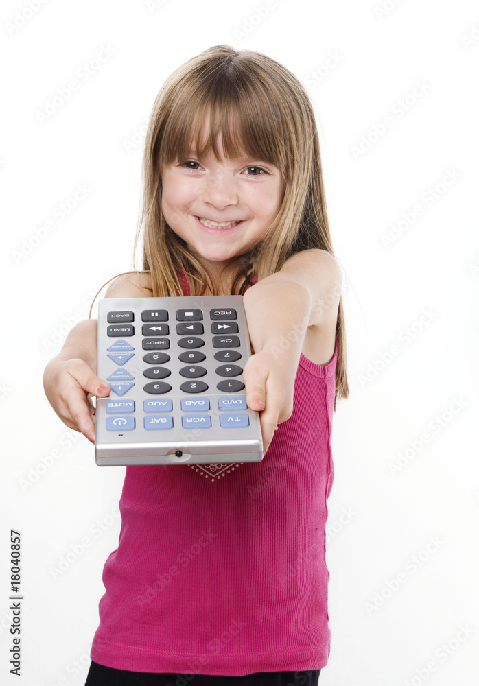 © BCFC - Cute adorable child holding remote control