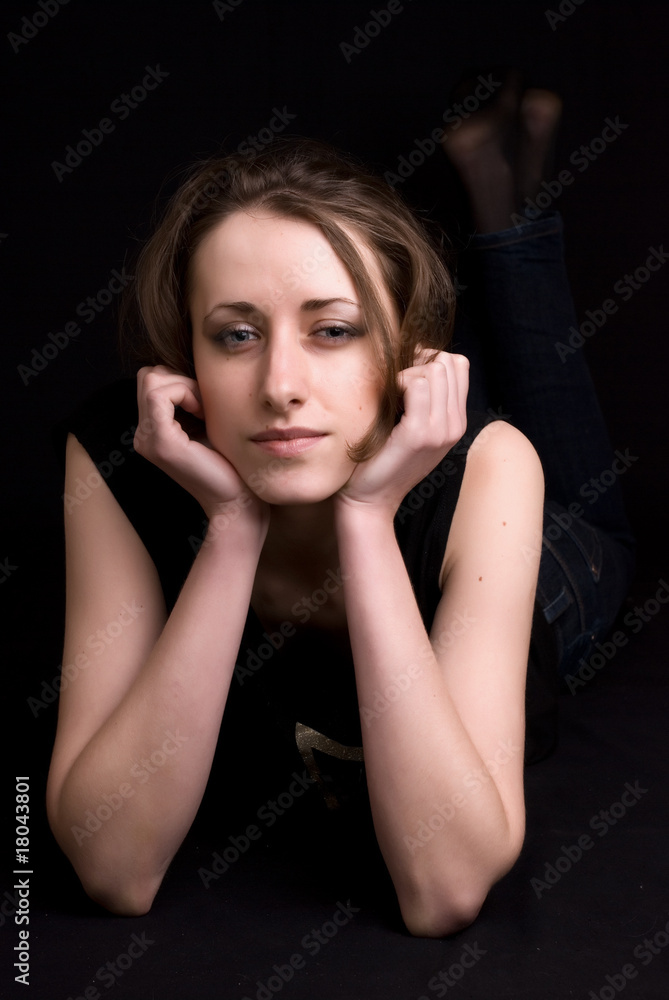 sad young woman portrait