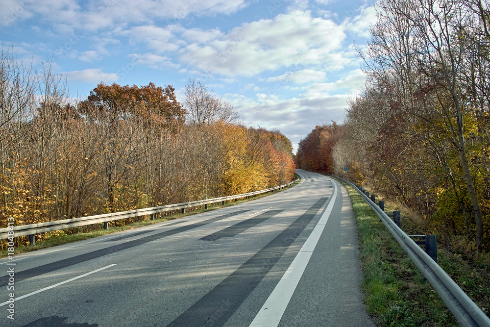 Fototapeta premium DANISH COUNTRY ROAD