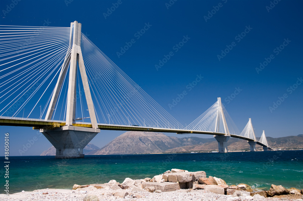 Obraz premium cable stayed bridge, Greece