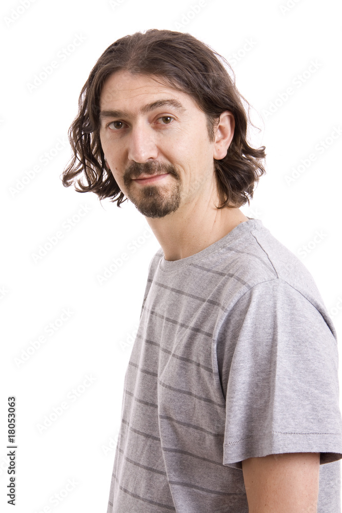 young casual man portrait, isolated on white young casual man portrait, isolated on white