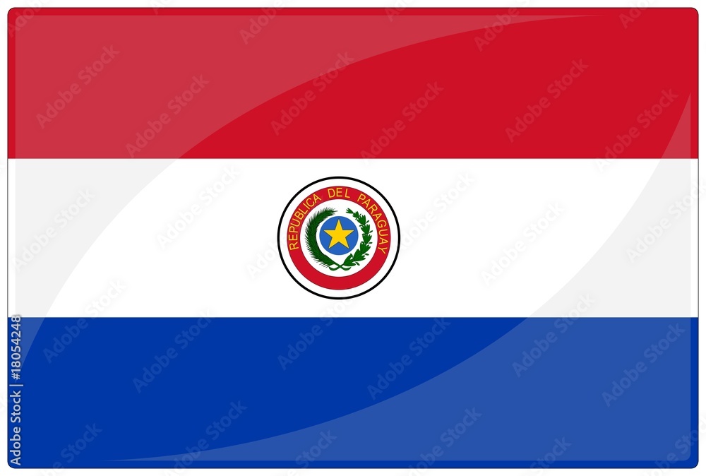 drapeau glassy paraguay flag Stock Illustration Adobe Stock