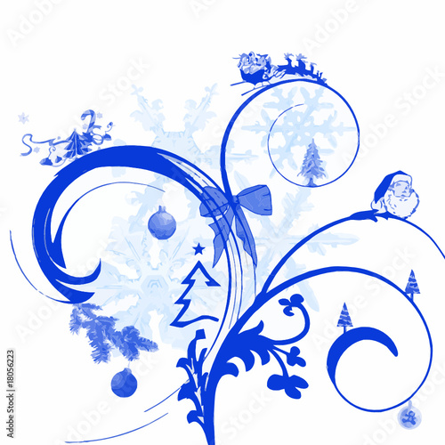 FOND BLEU NOEL VECTEUR