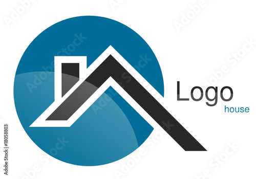 Real estate logo, house vector icon, roof or building company