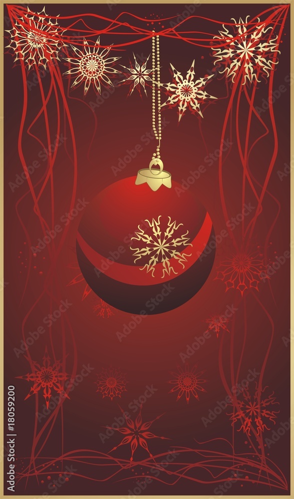 Christmas ball and snowflakes. Banner. Vector Christmas ball and snowflakes. Banner. Vector