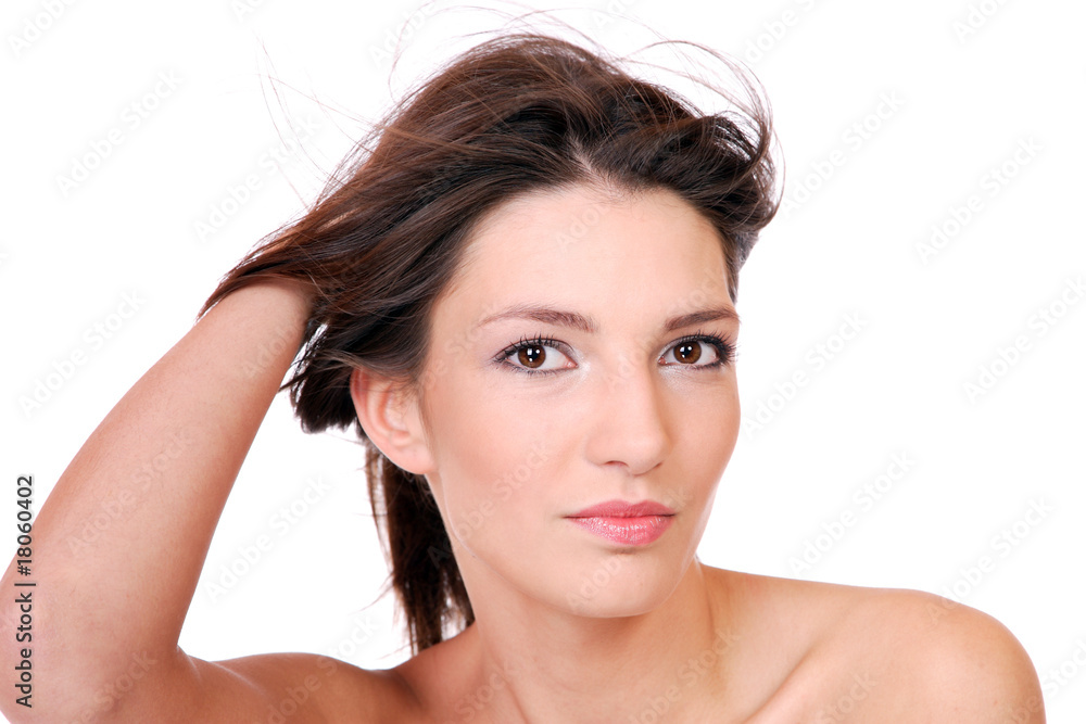 Closeup portrait of a happy young woman Closeup portrait of a happy young woman