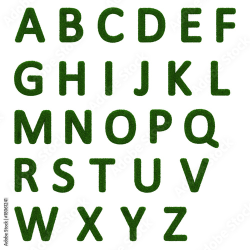 grassy alphabet