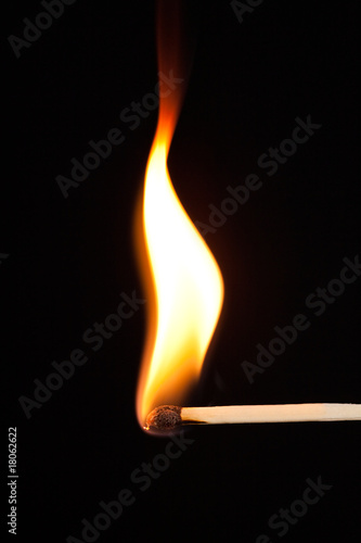 Match bursting into flame