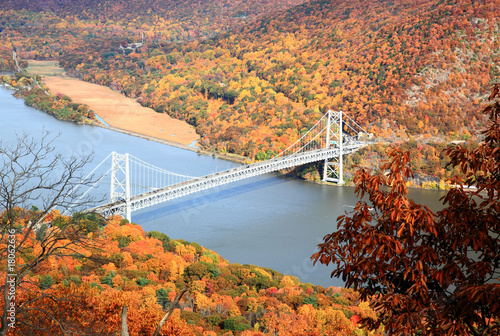 Valokuvatapetti The foliage scenery at Hudson River region