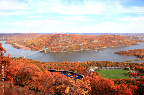 The foliage scenery at Hudson River region © Gary
