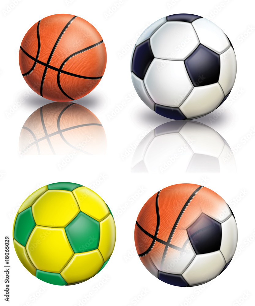 Bolas de Futebol e Basquete (Soccer and Basketball) Bolas de Futebol e Basquete (Soccer and Basketball)