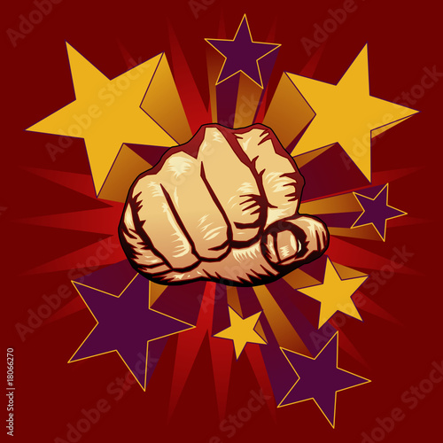 Punching fist illustration
