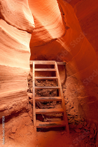 Steps in Slot Canyon