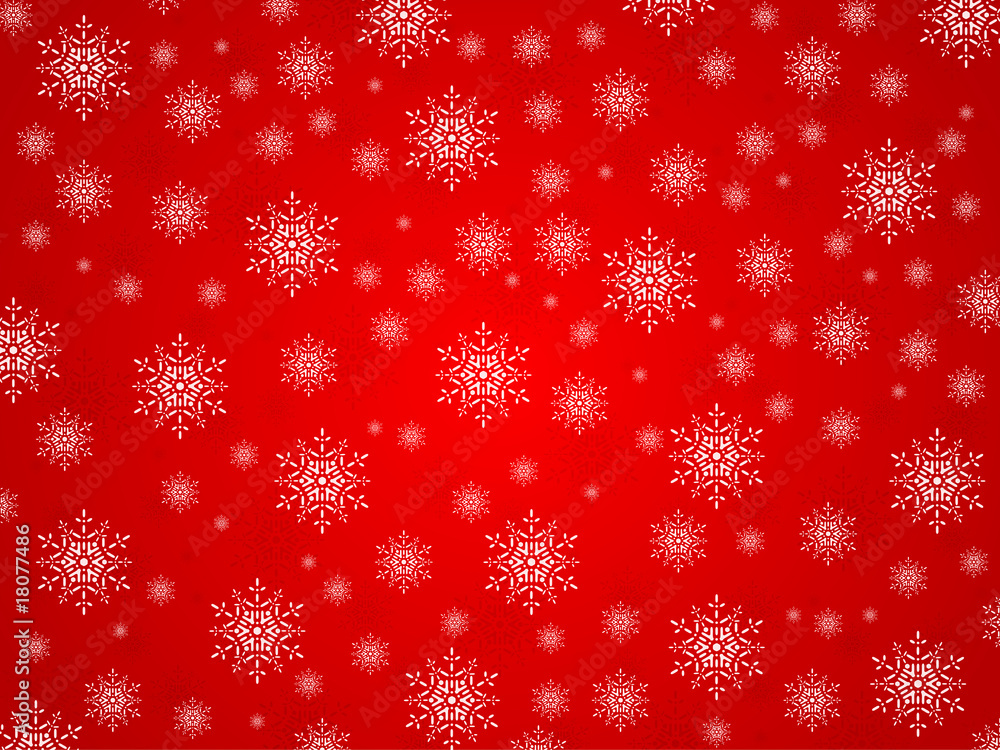 Red backgrouund snowflakes