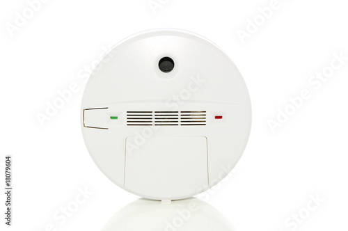 Alarm on white with clipping path