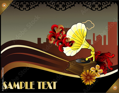 vector musical de arte deco
