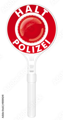 Polizeikelle Halt Polizei
