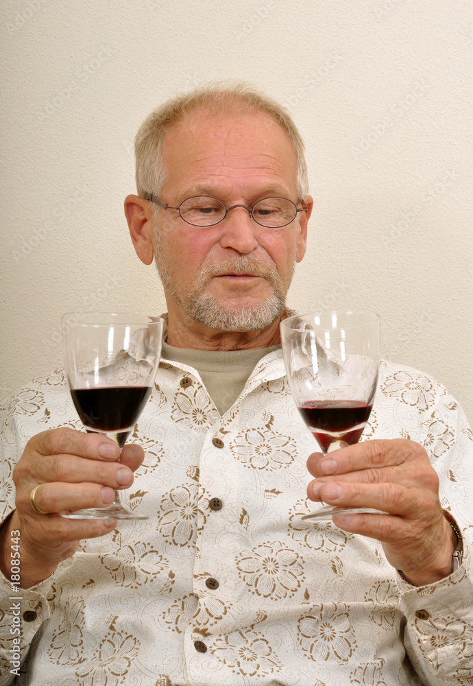 Senior man having a good time Senior man having a good time